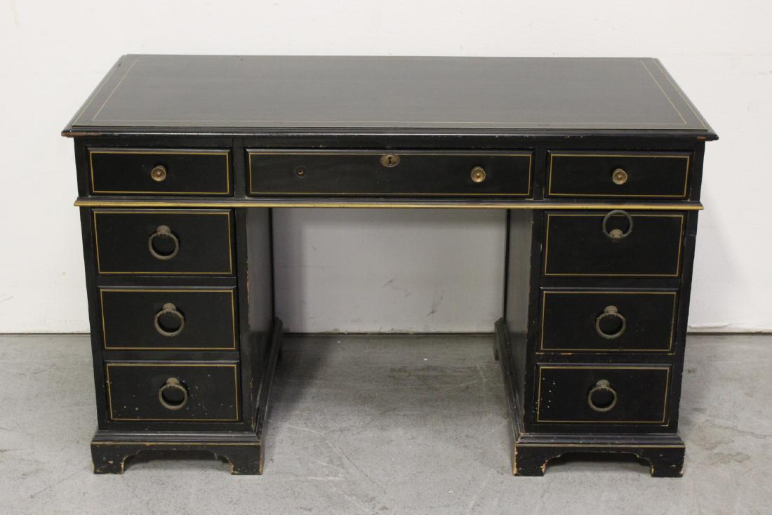 A fine 19th/20th century ebonized desk (1 of 11)