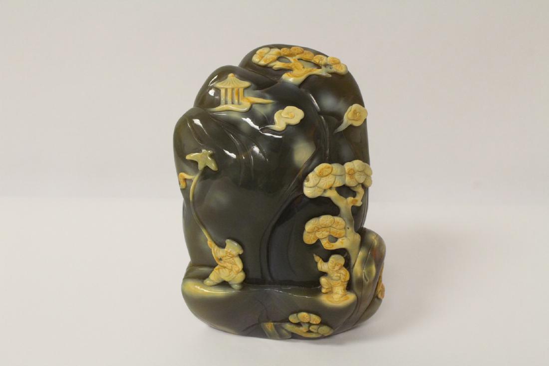 Chinese agate carved boulder (1 of 10)