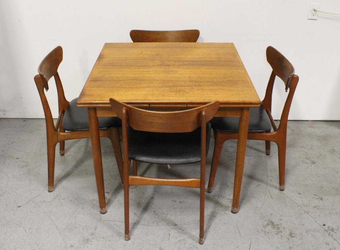 Danish teak wood dining set by Schionning and Elgaard (1 of 13)