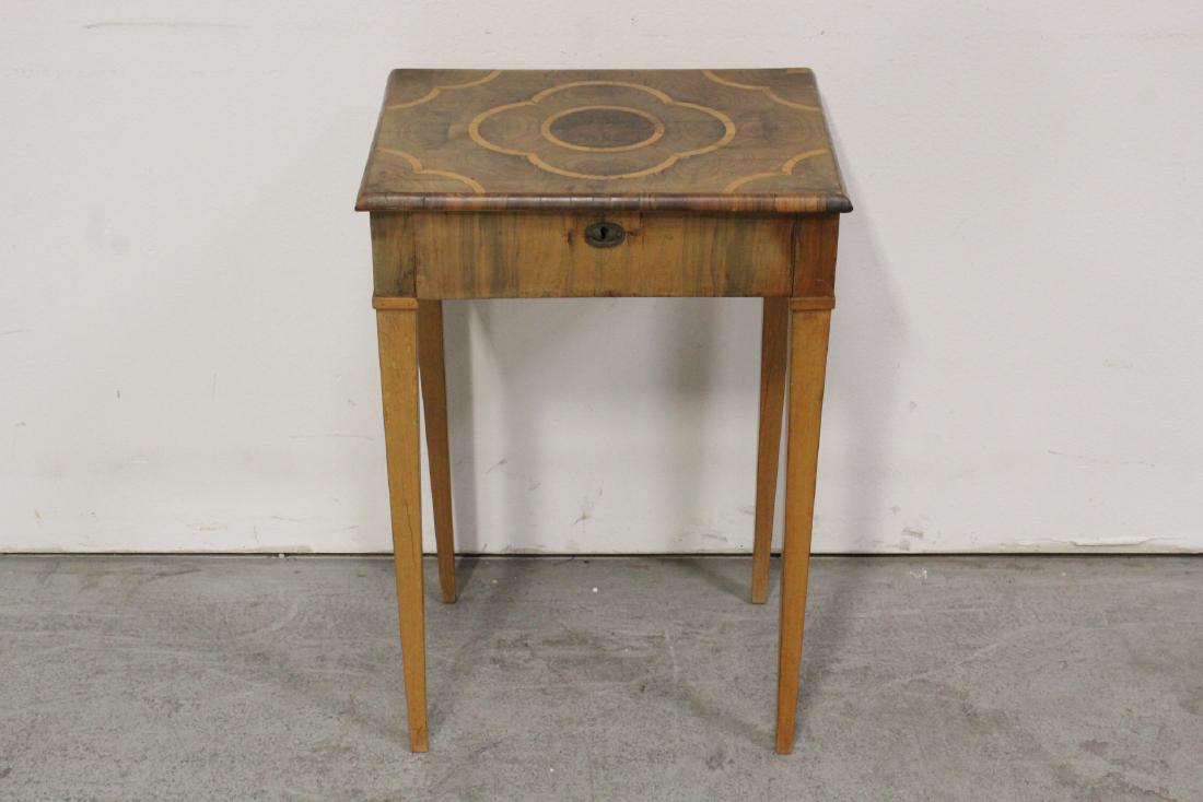 early 19th c. European fruit wood lamp table (1 of 11)