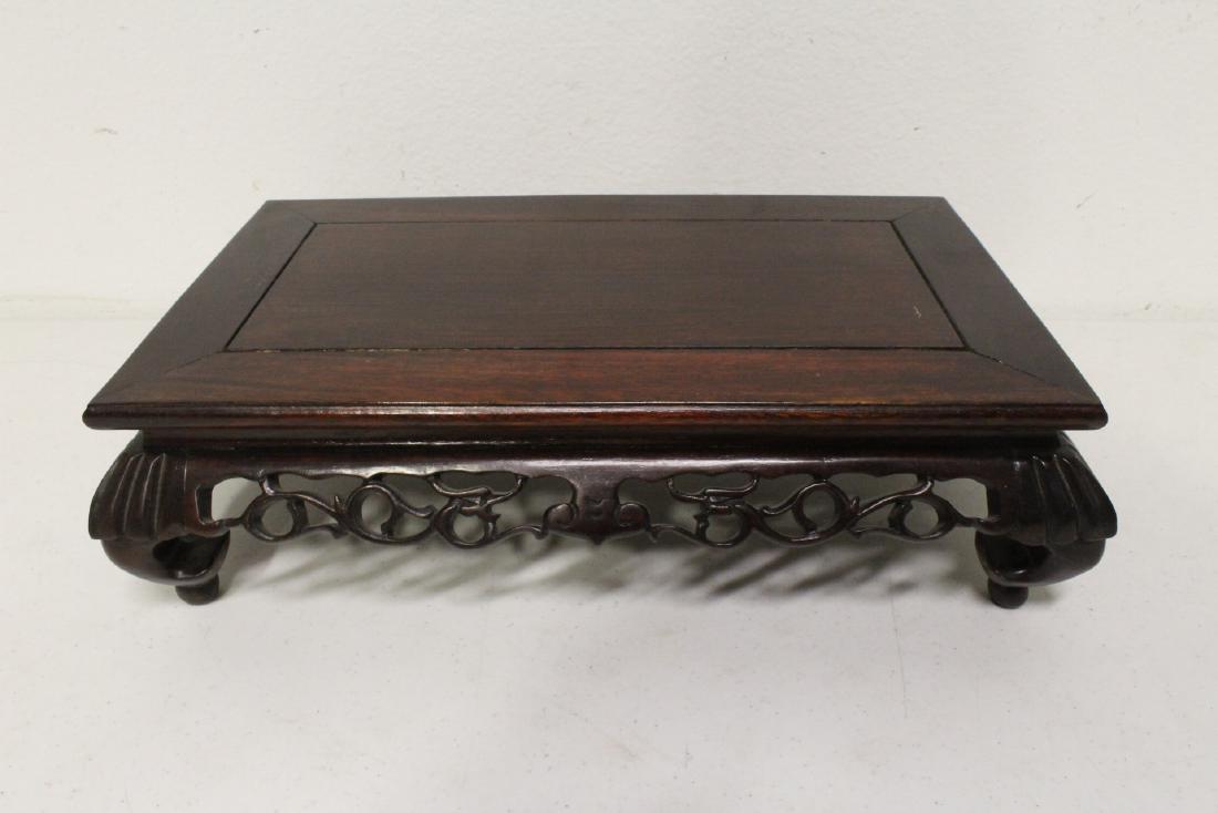 Chinese rosewood table top pedestal (1 of 10)