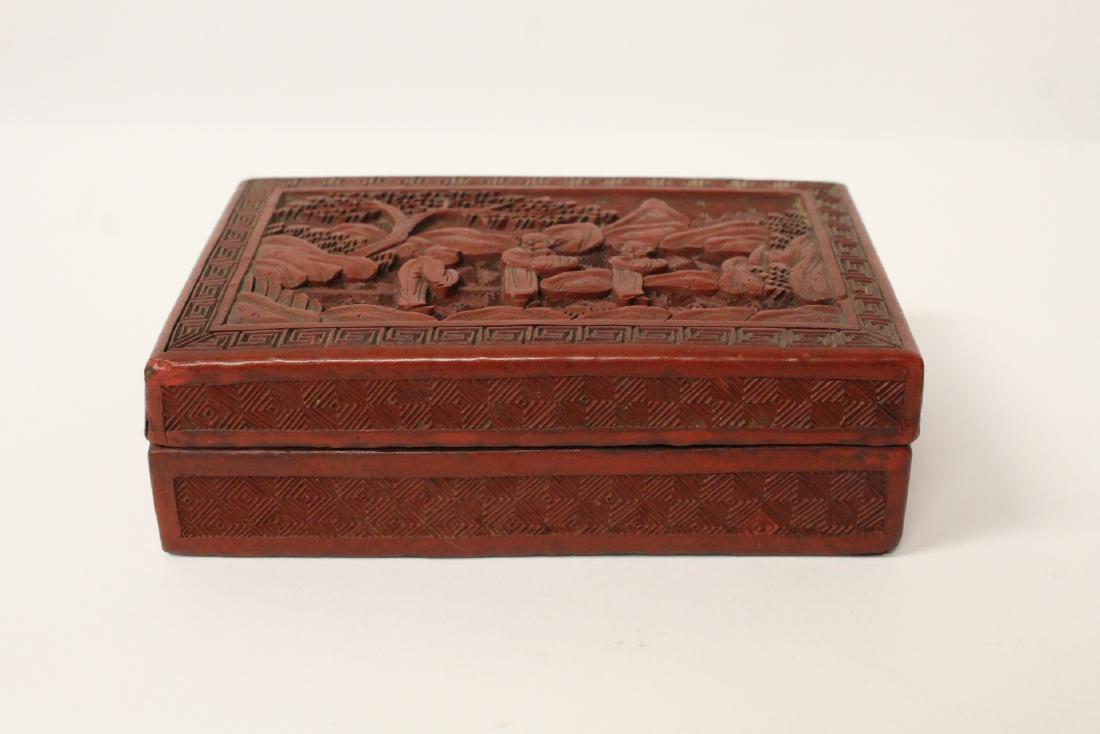Chinese antique cinnabar box (1 of 11)