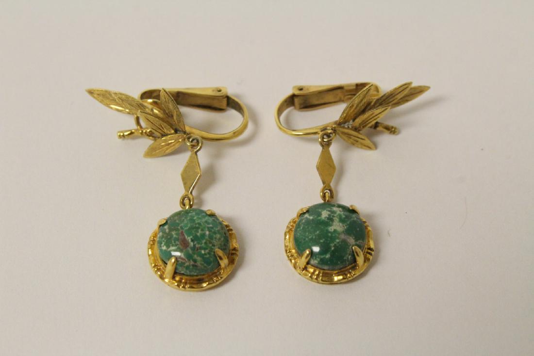 Pair 14K Y/G earrings (1 of 10)