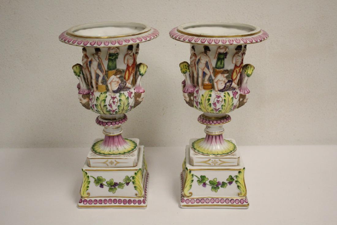Pair vintage capodimonte urns (1 of 12)