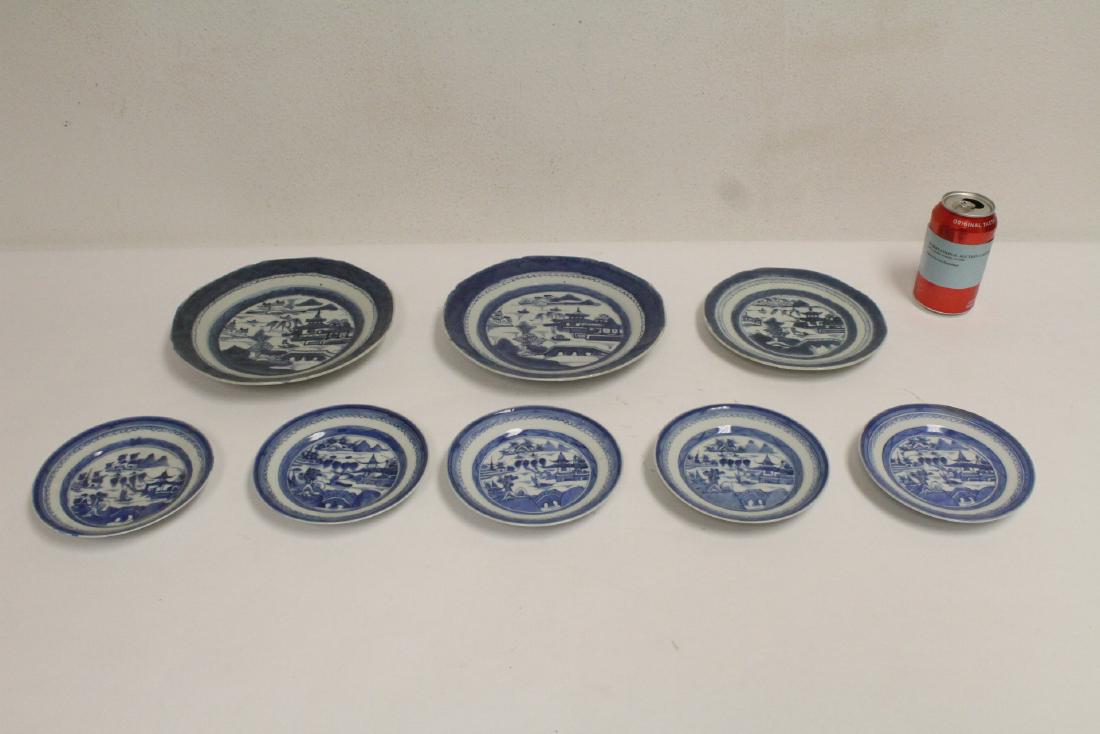8 Chinese 18th/19th c. export porcelain plates (1 of 10)
