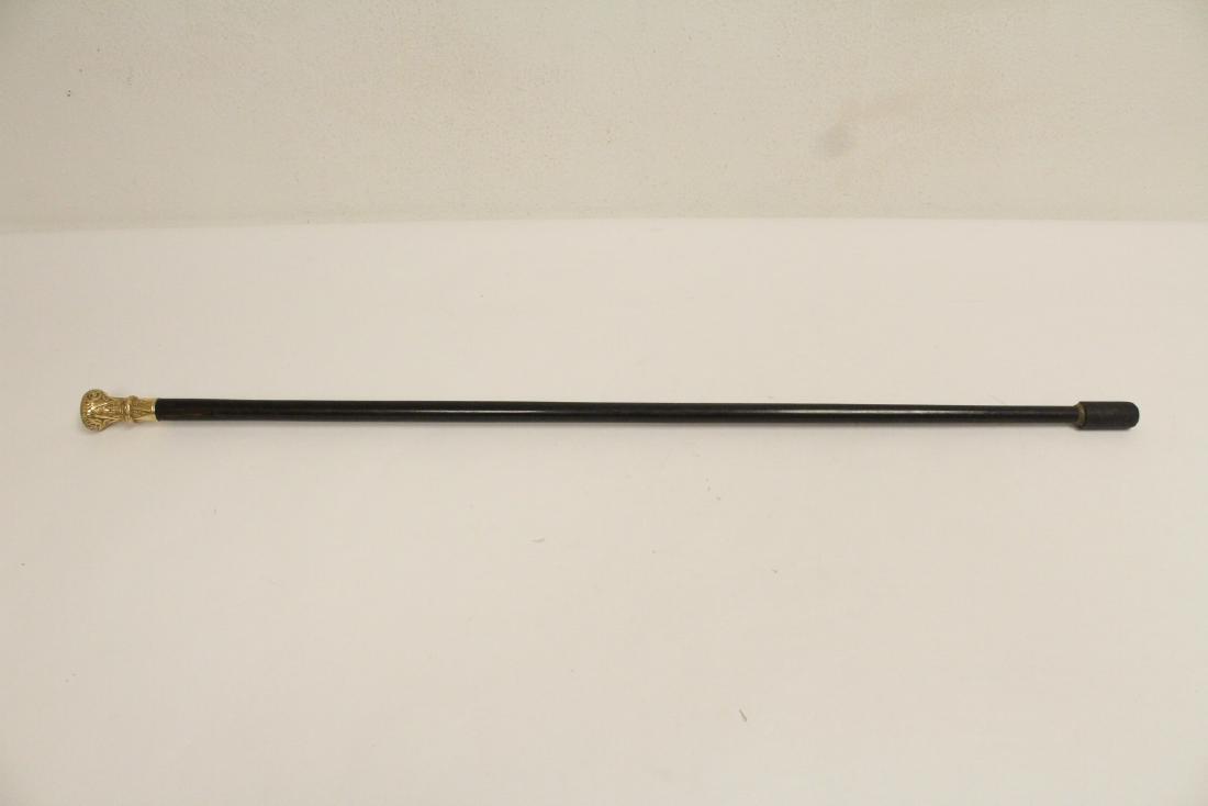 Antique cane with gold filled top, dated 1872 (1 of 10)