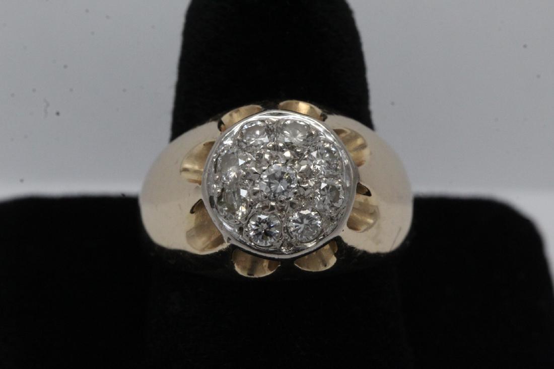 14K Y/G cluster diamond ring (1 of 10)
