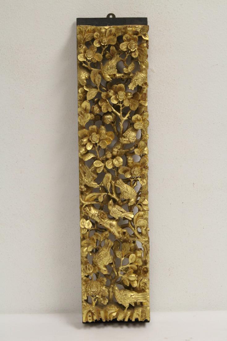 Chinese antique gilt wood wall panel (1 of 10)