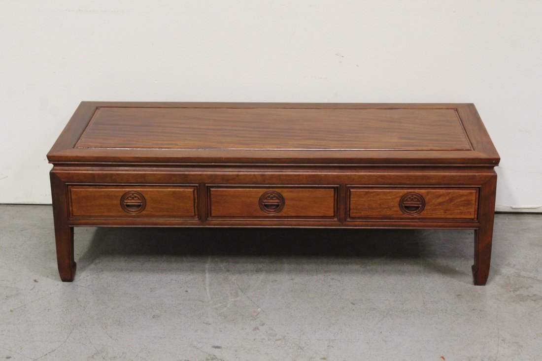 Chinese rosewood low table with drawers (1 of 12)