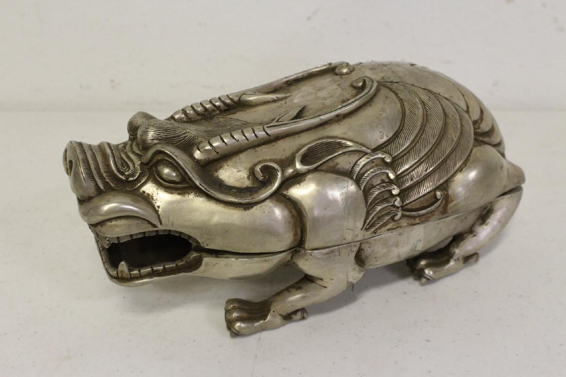 Silver on bronze box in the form of pig (1 of 13)