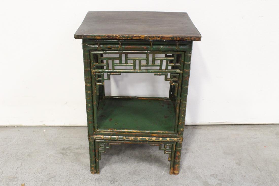 A small square bamboo based table (1 of 12)