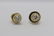 Pair 14K Y/G diamond stud earrings