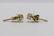 Pair 14K Y/G diamond stud earrings - 3