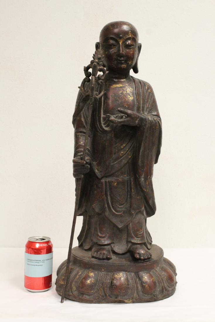 A large Chinese gilt bronze standing Buddha (1 of 10)