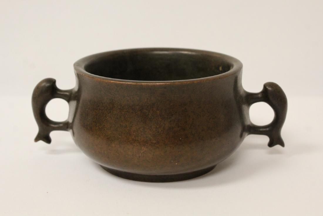 Very heavy Chinese bronze censer (1 of 11)