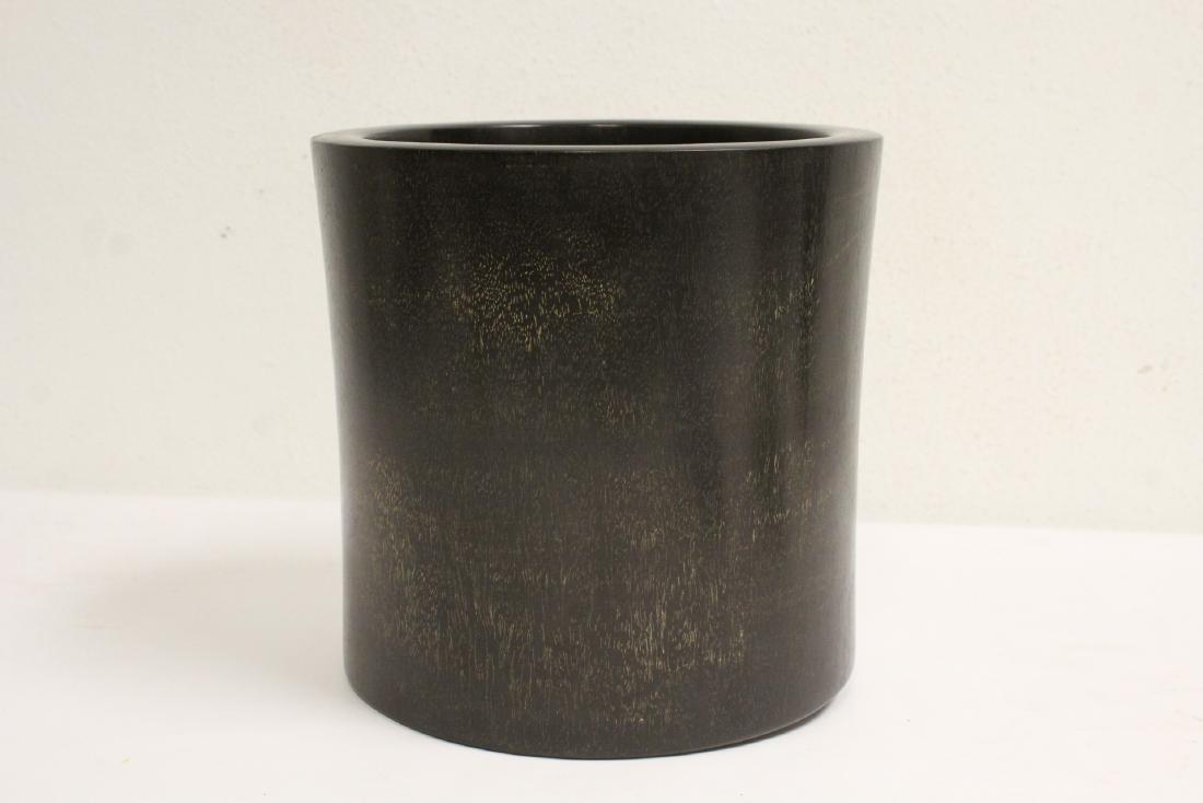 Large Chinese rosewood brush holder (1 of 10)