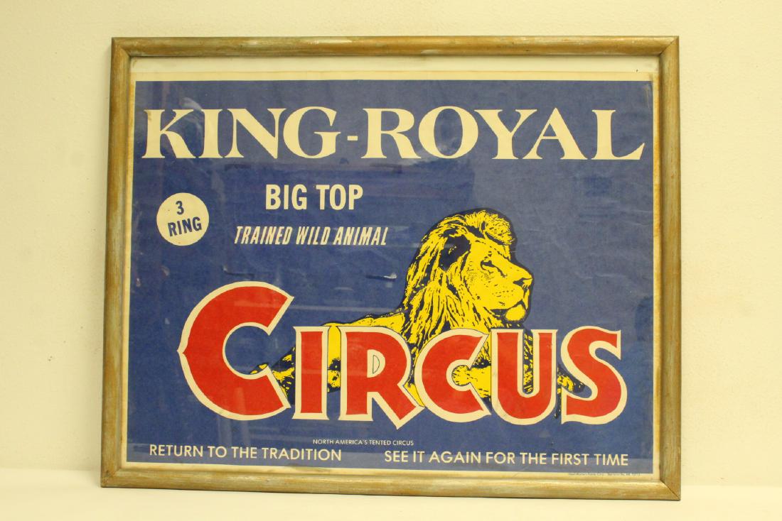 Framed advertisement panel "King Royal circus" (1 of 8)