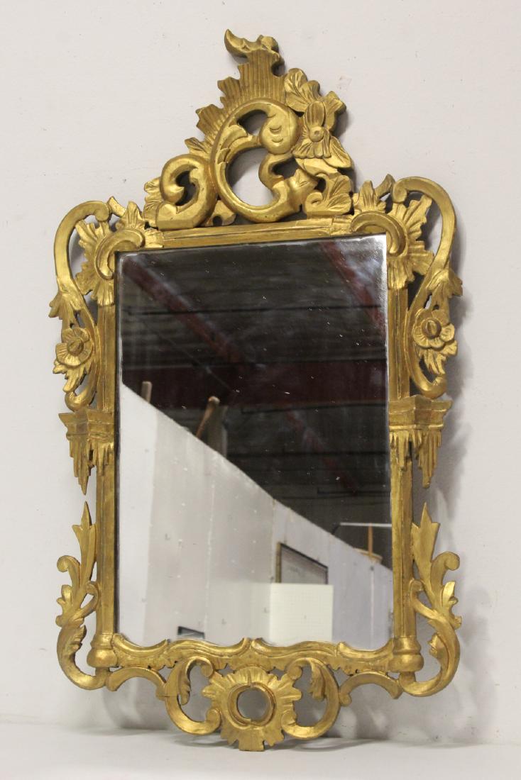 Antique giltwood wall mirror: Antique giltwood wall mirror, 43.5"x26"