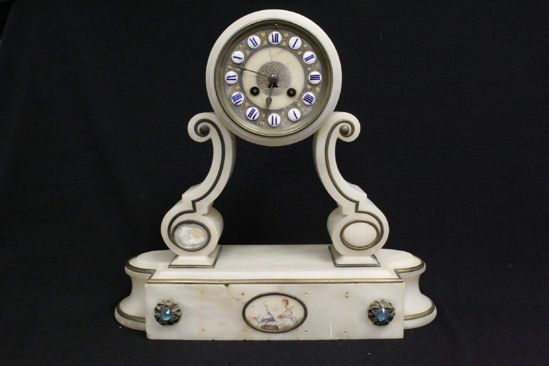 Antique French alabaster clock (1 of 10)