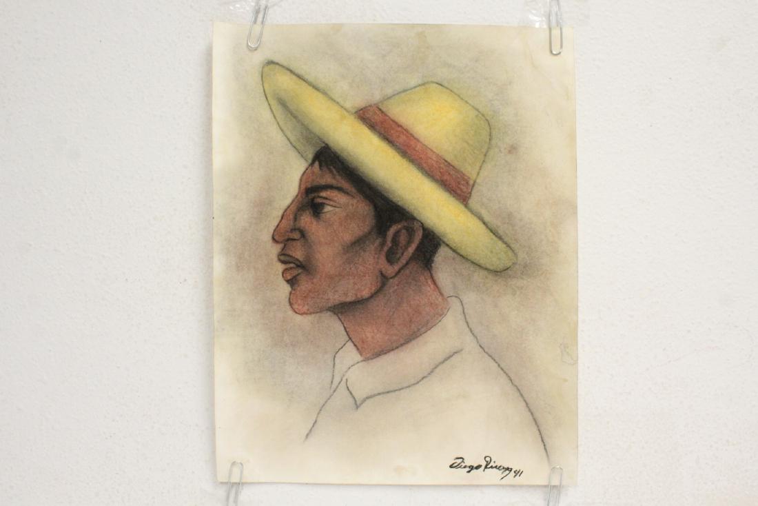 Color pencil on paper by Diego Rivera w/ certificate (1 of 10)