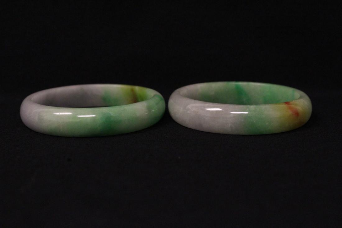 2 Chinese jadeite bangle bracelets (1 of 12)