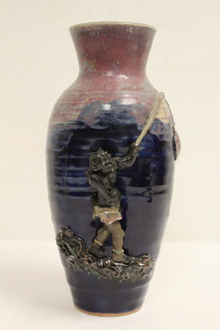 Antique Japanese sumidagawa vase (1 of 10)