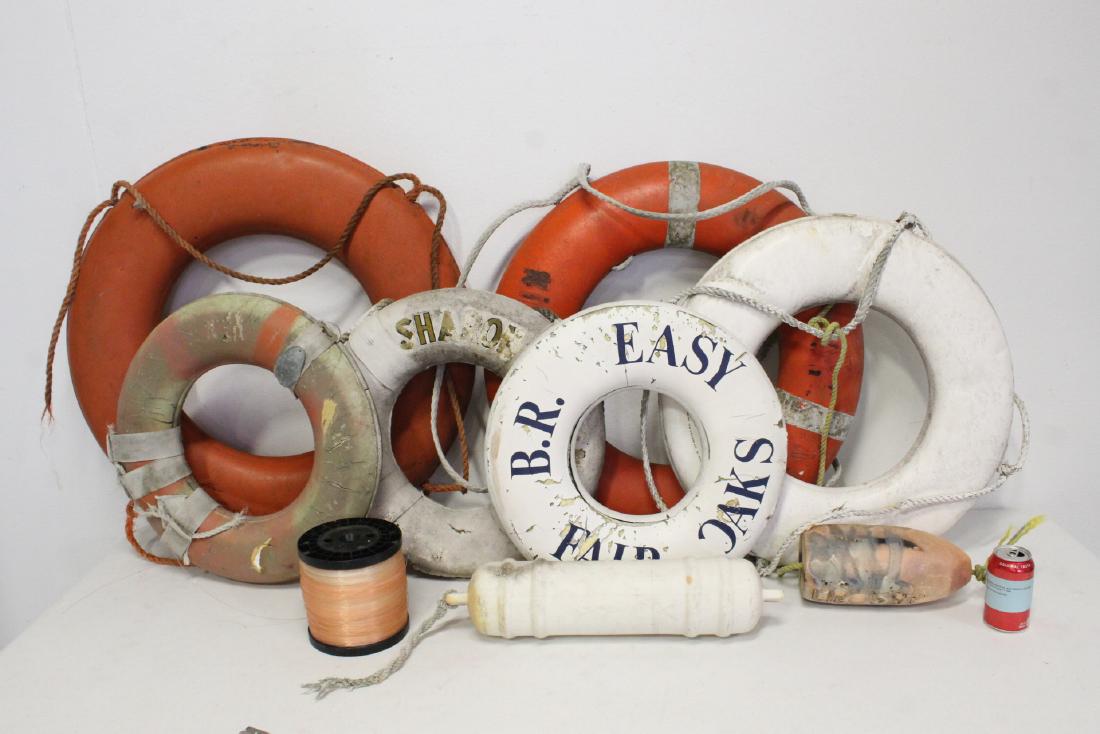 6 vintage life buoy rings: 6 vintage life buoy rings