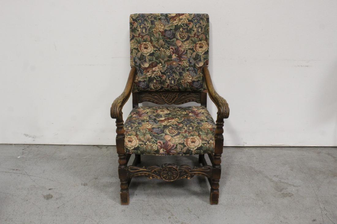 A fine Victorian carved tiger oak armchair (1 of 10)
