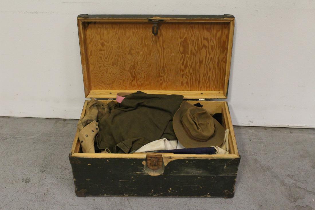 WWI/WWII military trunk with content (1 of 10)