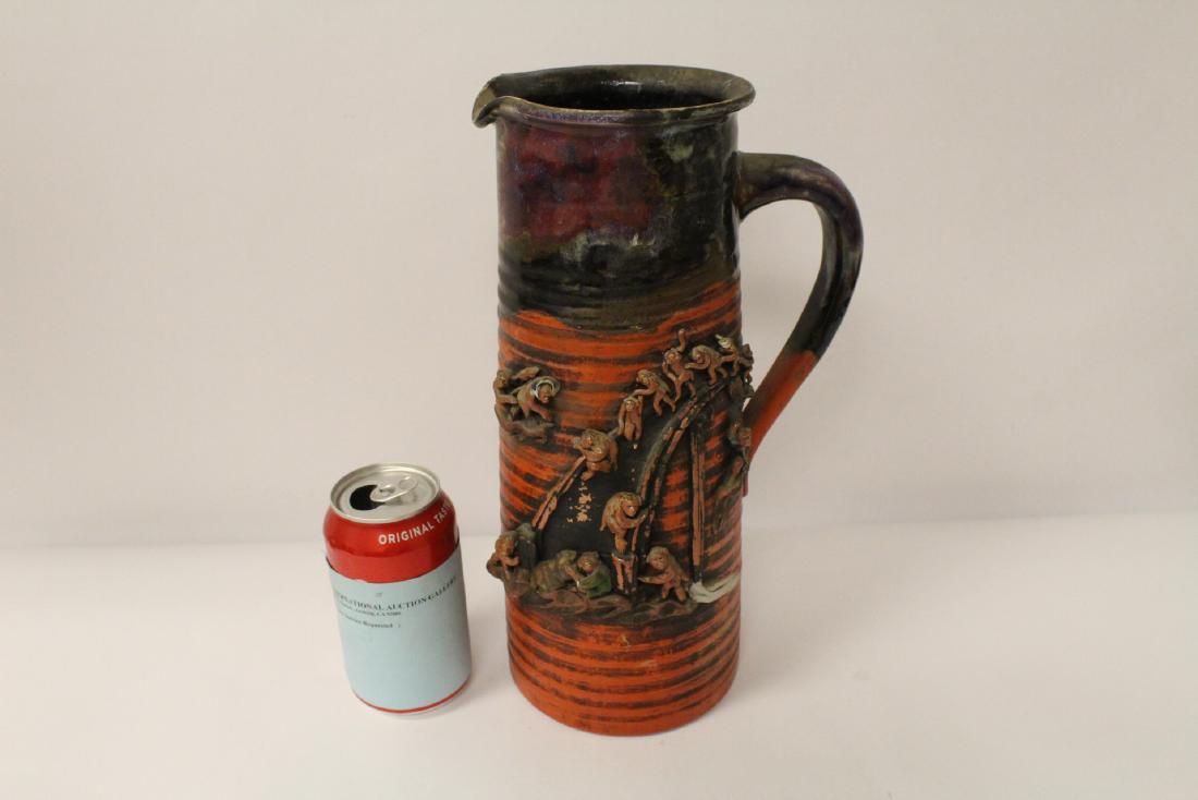 large Japanese Sumida Gawa pitcher (1 of 12)