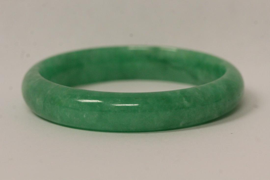 Beautiful Chinese apple green jadeite bangle (1 of 10)