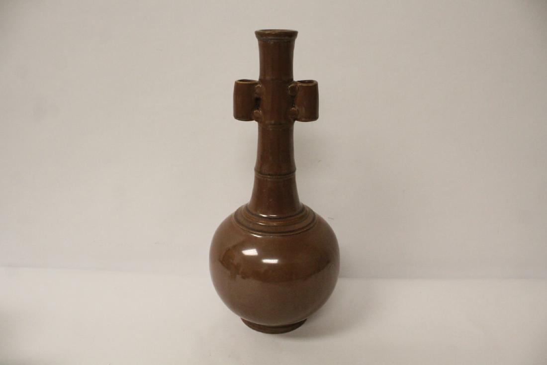 Chinese brown glazed vase (1 of 11)