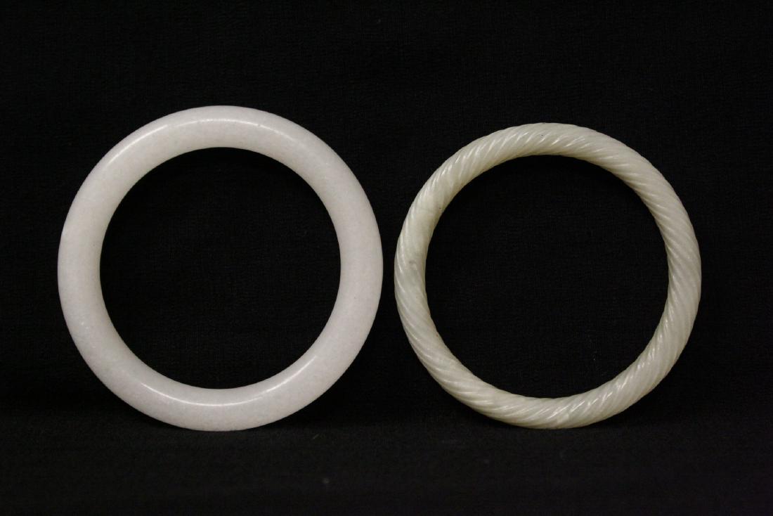 2 white jade like bangles (1 of 10)