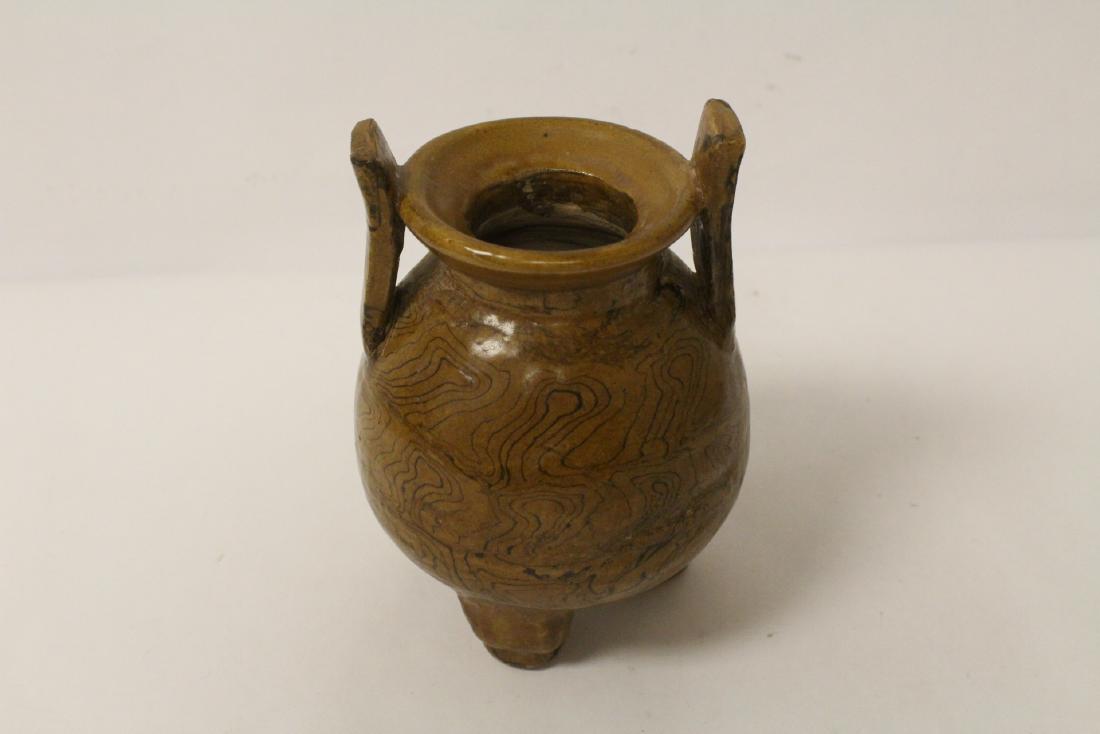 Marbled handled censer: Marbled handled censer, 5.75"Hx4"dia