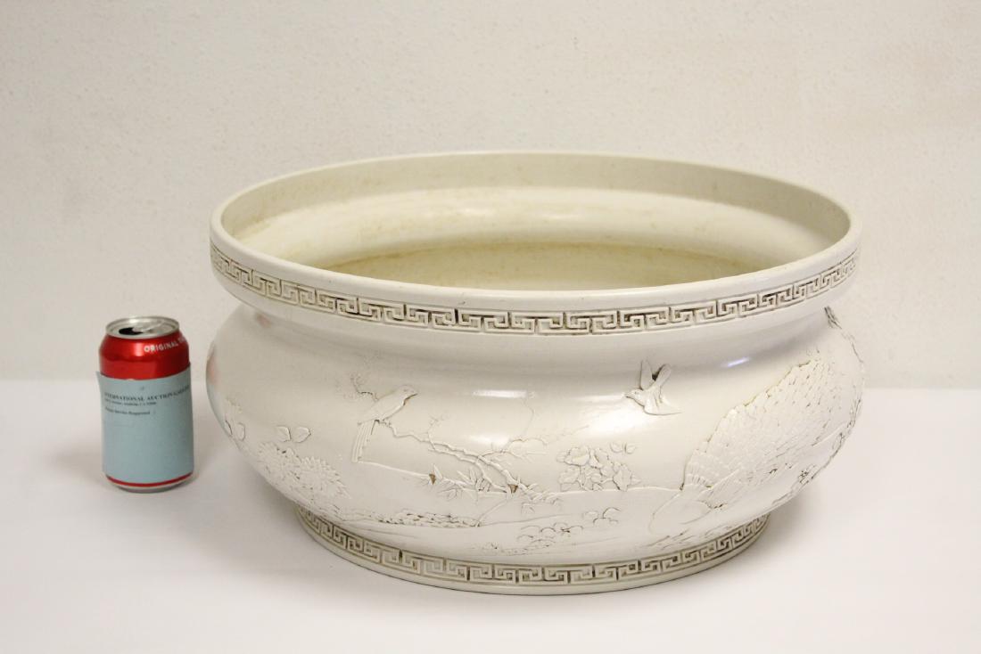 A large Chinese white porcelain platter (1 of 10)