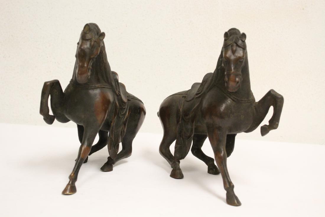 Pair Chinese bronze horse (1 of 9)