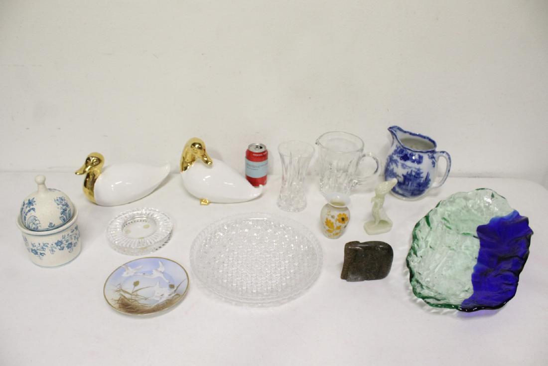 13 pieces porcelain crystal and art glasses (1 of 11)