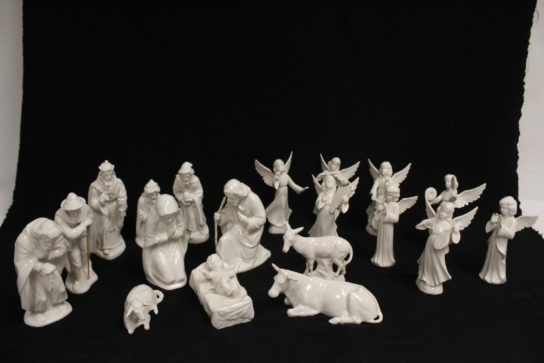 Lg early 20th c. Germany porcelain nativity set (1 of 11)
