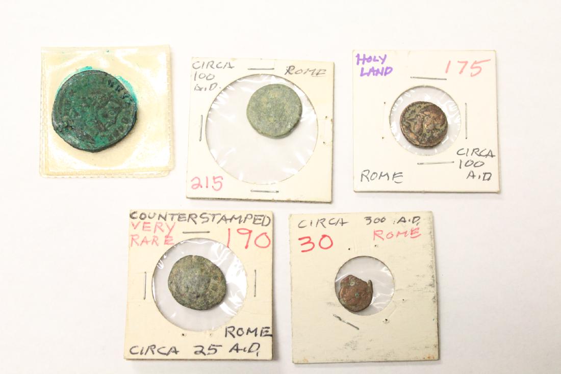 Five ancient Rome coins (1 of 10)