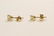 Pair 14K Y/G diamond stud earrings - 3