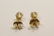 Pair 14K Y/G diamond stud earrings - 4