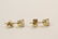 Pair 14K Y/G diamond stud earrings - 5