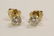 Pair 14K Y/G diamond stud earrings - 8