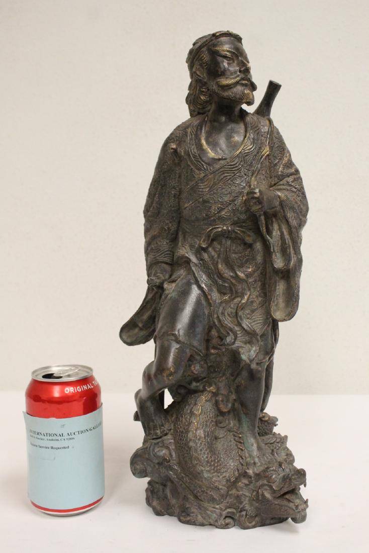 Japanese bronze warrior statue (1 of 10)