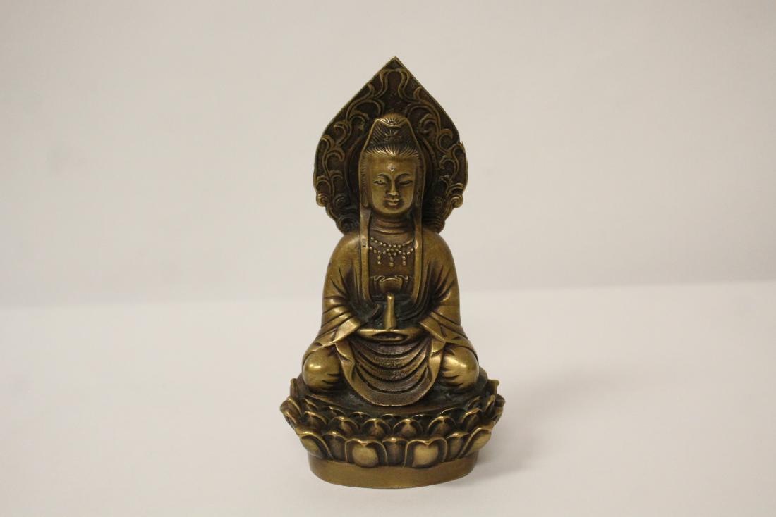 Chinese brass sculpture of Buddha (1 of 10)
