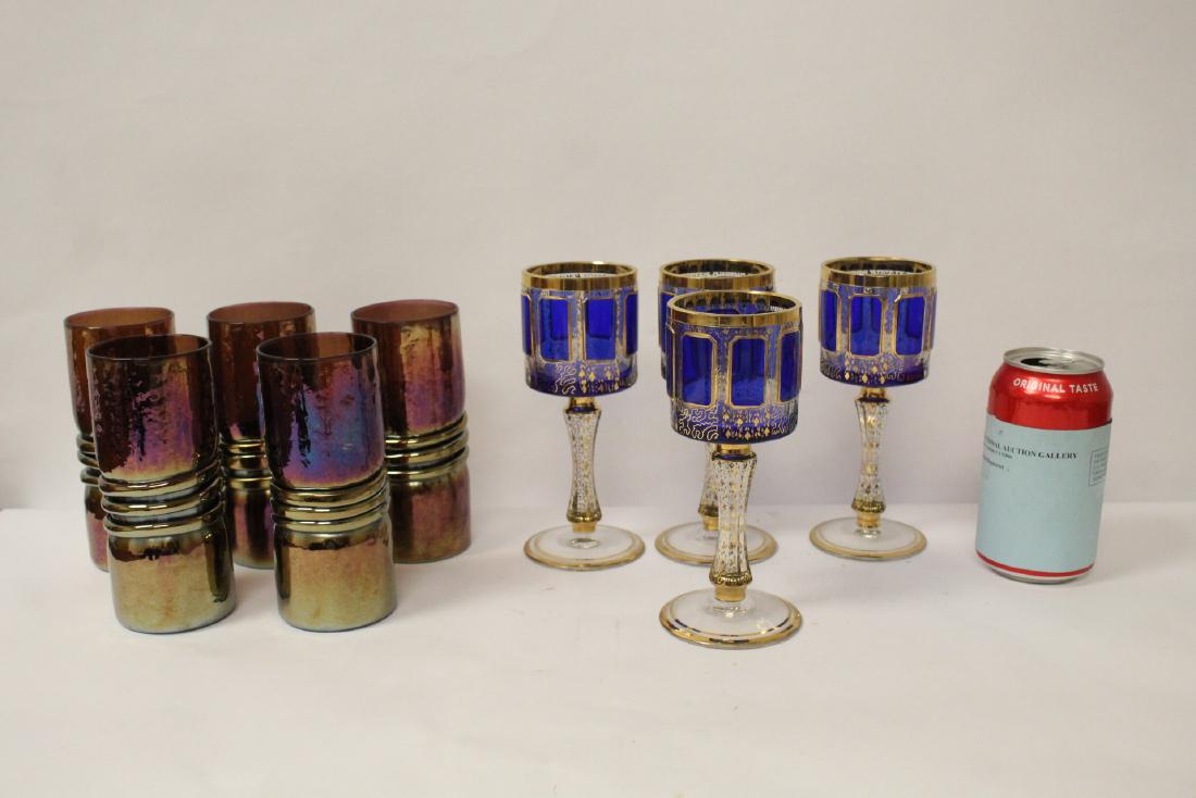 5 signed luster waters, and 4 Bohemian goblets (1 of 11)