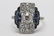 platinum art deco diamond ring - 6