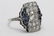 platinum art deco diamond ring - 8