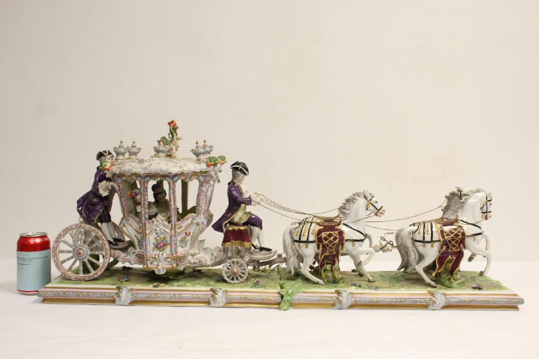 A massive 2 piece Dresden sculpture set (1 of 10)