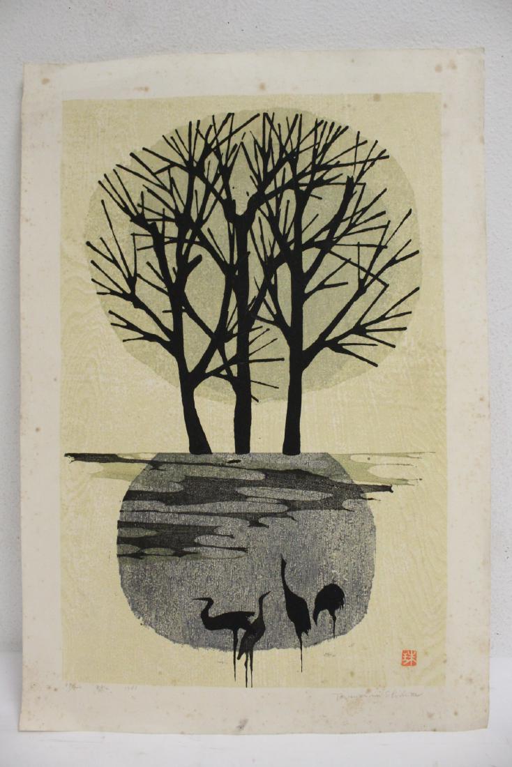 Japanese woodblock print by Tamami Shima (1 of 9)